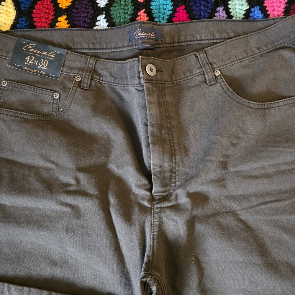 Roundtree & Yorke Men's Charcoal Jeans
